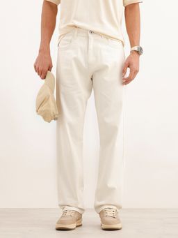 WROGN - White Solid Anti Fit Denim Jeans
