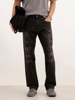 WROGN - Black Distressed Anti Fit Denim Jeans