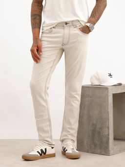 WROGN - Grey Contrast Stitch Slim Fit Denim Jeans