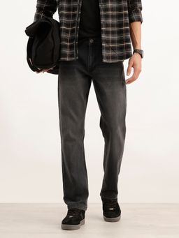 WROGN - Black Faded Straight Fit Denim Jeans