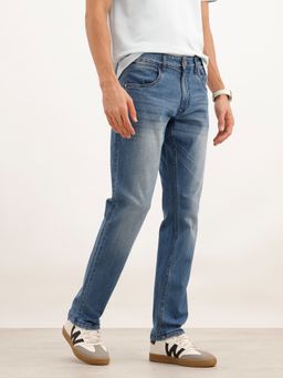 WROGN - Blue Faded Straight Fit Denim Jeans