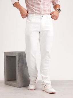 WROGN - White Solid Slim Fit Denim Jeans
