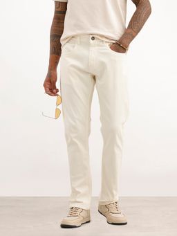 WROGN - White Solid Relaxed Fit Denim Jeans