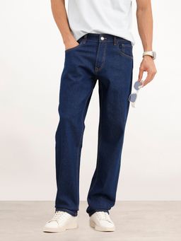 WROGN - Blue Solid Regular Fit Denim Jeans