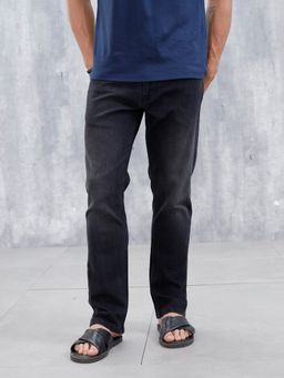 WROGN - Grey Men's Regualr Fit Mid Wash Jeans