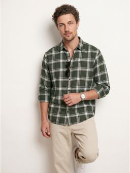 WROGN - Green Comfort Fit Checkered Shirt