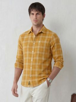 WROGN - Khaki Regular Fit Checkered Shirt