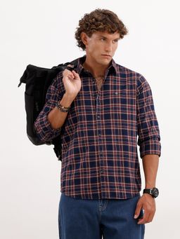 WROGN - Brown Slim Fit Checkered Shirt