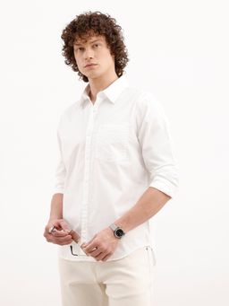 WROGN - White Solid Slim Fit Shirt