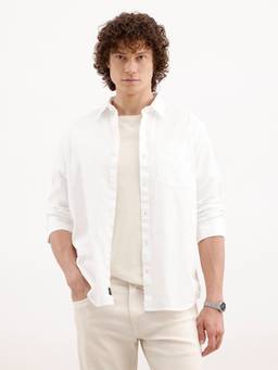 WROGN - White Solid Slim Fit Shirt