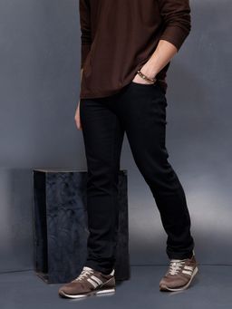 WROGN - Black Casual Slim Fit Denim Jeans