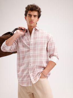 WROGN - Pink Oversized Fit Checkered Shirt