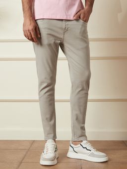 WROGN - Beige Casual Slim Tapered Jeans