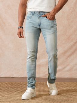 WROGN - Blue Heavy Fade Slim Tapered Jeans