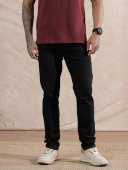 WROGN - Black Solid Skinny Fit Jeans