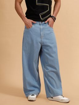 WROGN - Blue Casual Baggy Fit Jeans