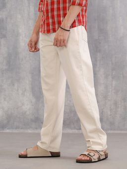 WROGN - Beige 100% Cotton Anti Fit Jeans