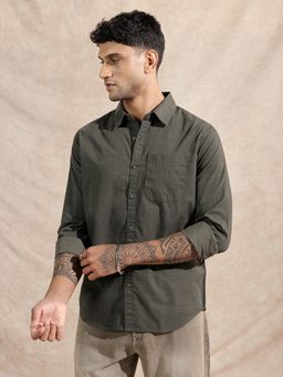 WROGN - Green Printed Checked Shirt