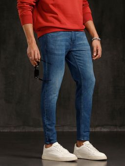 WROGN - Blue Heavy Fade Skinny Crop Jeans