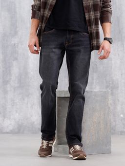 WROGN - Black Men's Casual Straight Fit Jeans