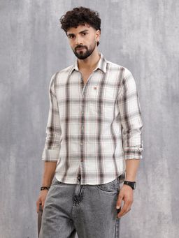 WROGN - White Dobby Textured Shirt In Slim Fit