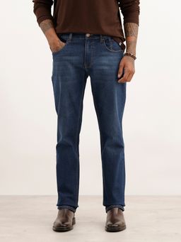 WROGN - Blue Faded Straight Fit Denim Jeans
