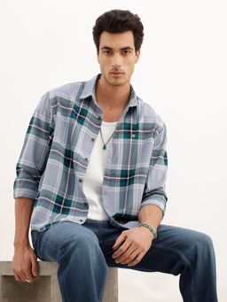 WROGN - Multi-Color Comfort Fit Full Sleeve Checkered Shirt