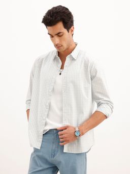 WROGN - Blue Regular Fit Full Sleeve Checkered Shirt