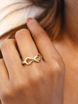Pipa Bella by Nykaa Fashion - Simple Gold Infinity Symbol Ring