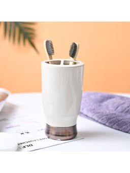 Voncasa - Off White Toothbrush Holder For Bathroom