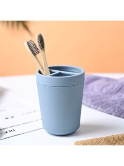 Voncasa - Blue Plastic Toothbrush Holder For Bathroom