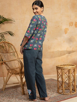 Nykd by Nykaa - Mull Kurta Pajama Set - NYS094 - Trumpet Bloom