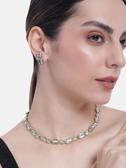 Estele - Gold Plated Dazzling Necklace Set with Kundan for Women