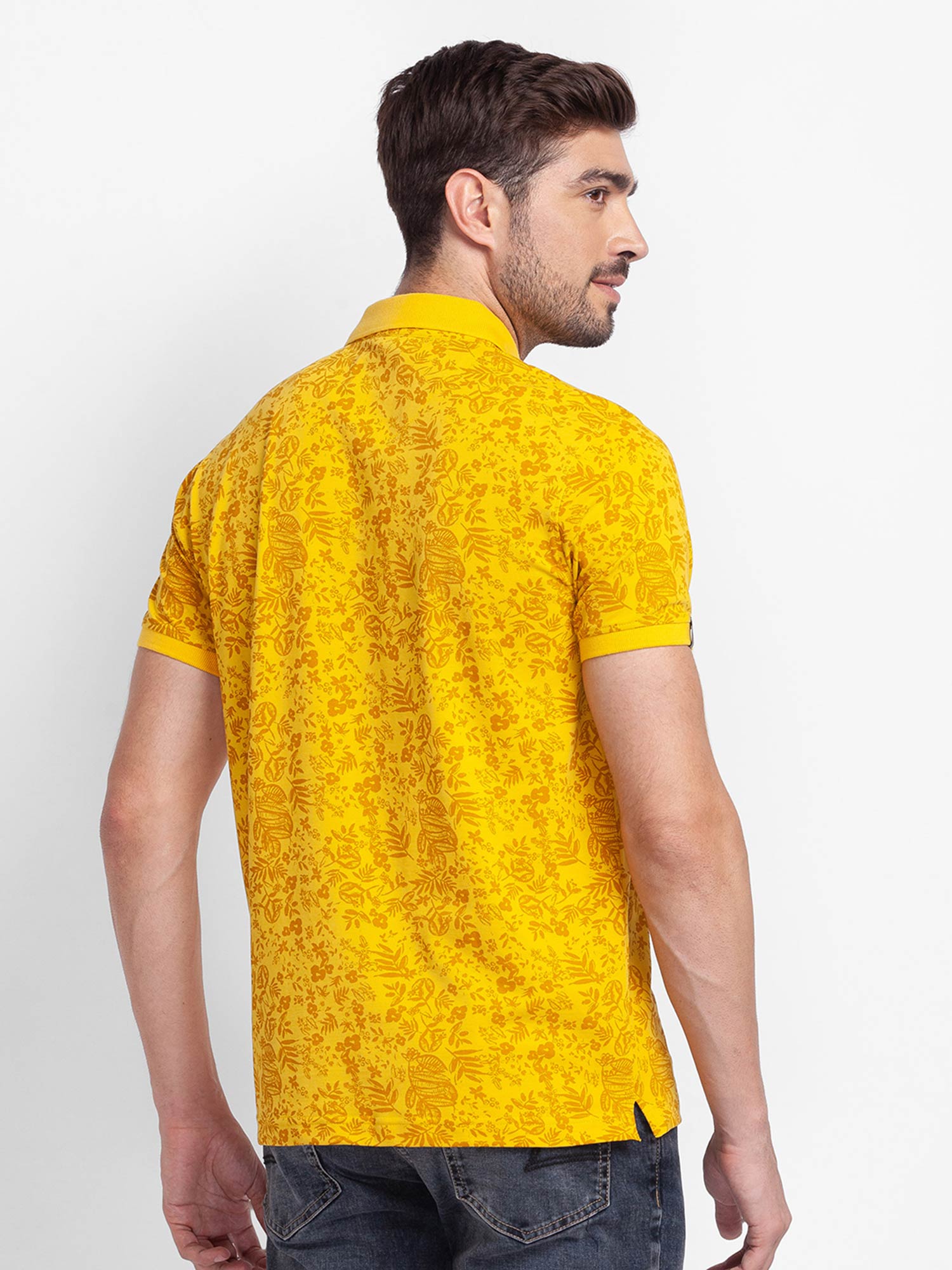 alorsparis Poloshirt Nectar Banane 美品 Buy Spykar Sulphur Yellow Cotton Half Sleeve Printed Casual Polo T