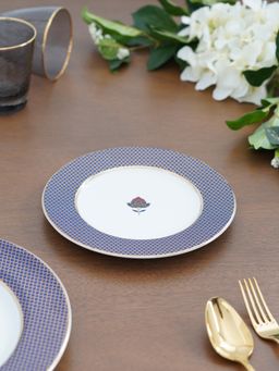 Pure Home + Living - Set of 2 Sapphire Blue Royal Dessert Plate