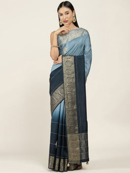 Soch - Embellished Silk Blend Saree with Unstitched Blouse