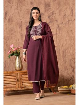 Gahan - Women Regular Pure Cotton Kurta with Pant & Dupatta