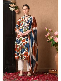 Gahan - Women Floral Printed Regular Kurta with Pant & Dupatta