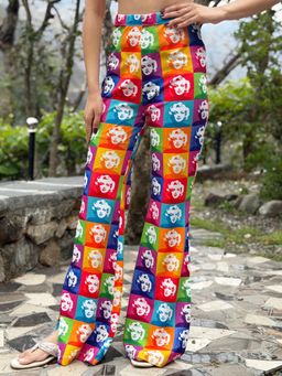 Tandul - Women Stunning Multi-Color Printed Trouser