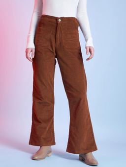 STREET 9 - Women Brown Corduroy Trouser