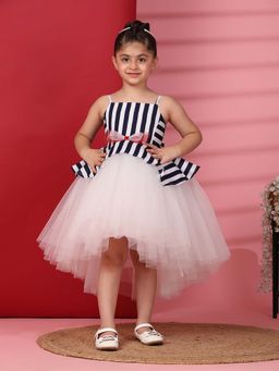 Toy Balloon Kids - Girls Navy Blue Polyester Mini Dress