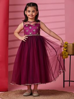Toy Balloon Kids - Girls Purple Polyester Gown