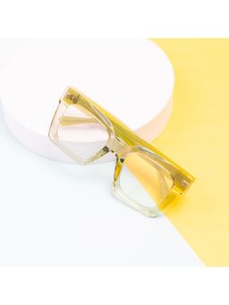 TED SMITH - Iconic Square Uv Protection Clear Sunglasses for Mens Womens