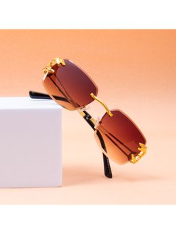 TED SMITH - Iconic Square Uv Protection Brown Graded Sunglasses for Mens Womens