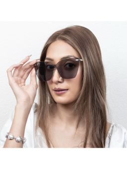 TED SMITH - Iconic Cat Eye Uv Protection Grey Sunglasses for Womens