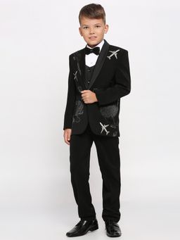Kids Island - Black Shirt Waistcoat Blazer with Pant and Bow Tie (Set of 5)