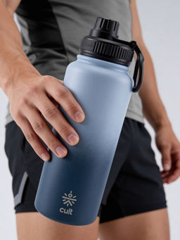 CULT - 1L Bottle Steel with Sports Cap Dual Blue/Sky Blue