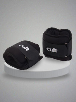 CULT - Ankle Weight Bands Black For Gym and Training Resistance Bands (2 kg each)