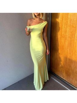 PARTIQ - Green Solid Sleeveless Maxi Dress