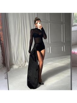 PARTIQ - Solid Full Sleeves Romper